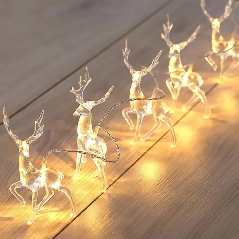 Christmas Strand Lights, Reindeer Christmas Lights, Reindeer Lights